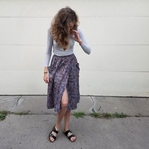 Handmade Full Wrap Skirt Colorful Paisley